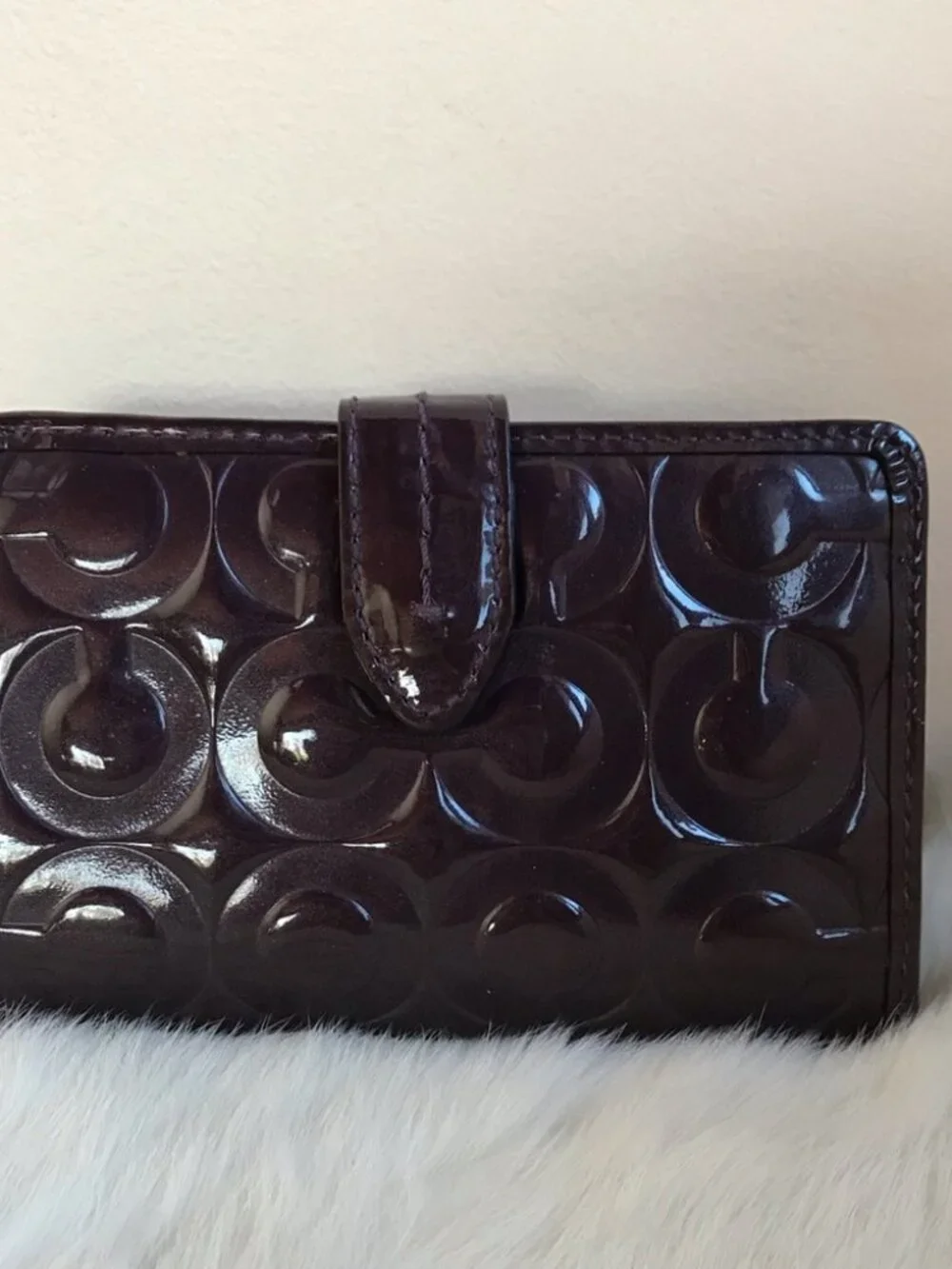 Coach Purple Leather Wallet